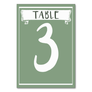Table Number Card - 3