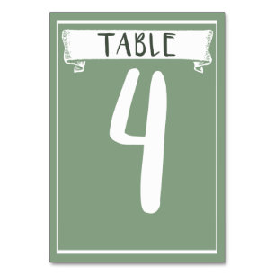 Table Number Card - 4