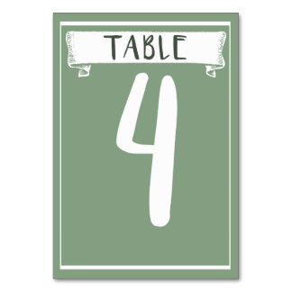 Table Number Card - 4