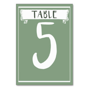 Table Number Card - 5