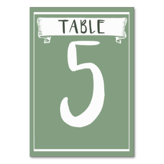 Table Number Card - 5