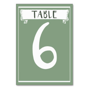 Table Number Card - 6