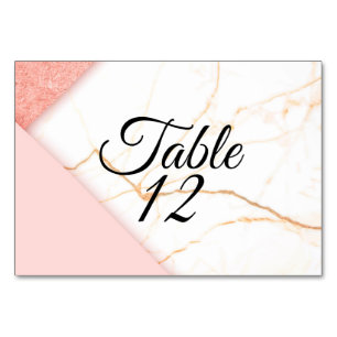 Table Number Card   Modern Marble