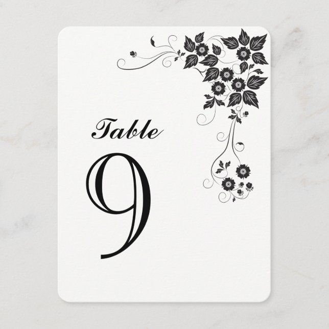 Table Number Card Number-9 (Front)