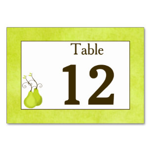 Table Number Card Perfect Pair Double-Sided