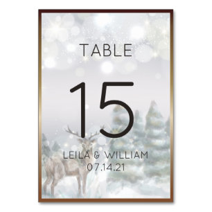 Table Number Card winter magical idyll