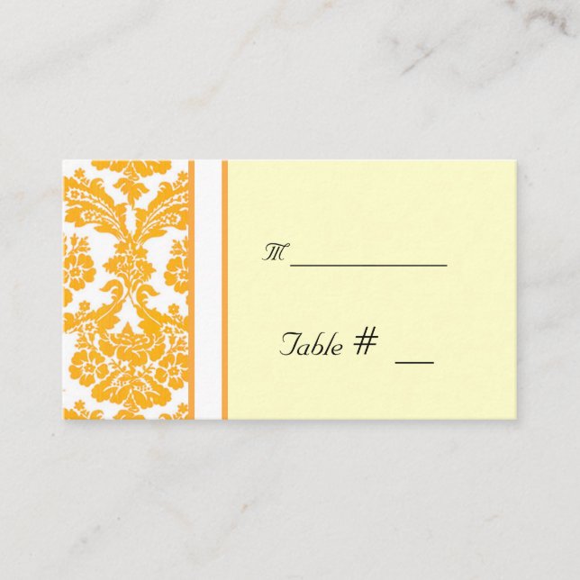 table number card with reception address (Front)