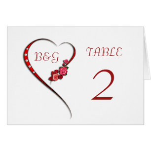 Table number cards