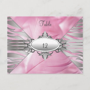 Table Number Cards Pink Sweet 16