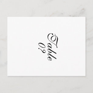 "Table number" "create your own" Postcard