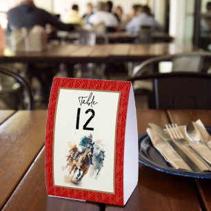 Table Number Derby Horses and Jockeys