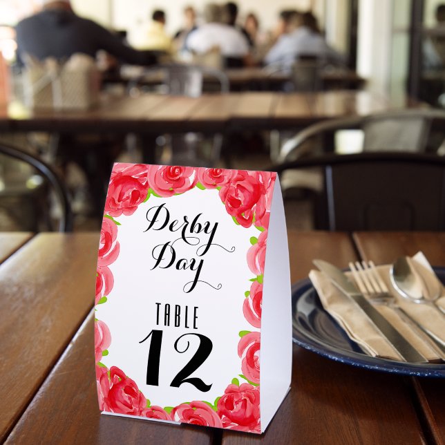 Table Number Derby Red Roses (Insitu(Restaurant))