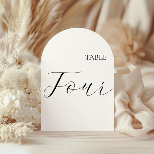 Table Number Four Card