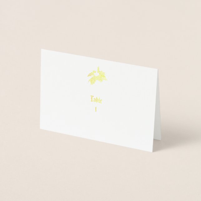 Table Number Gold Foil (Front)