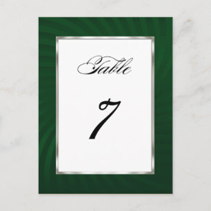 Table Number Green Twirl Postcard
