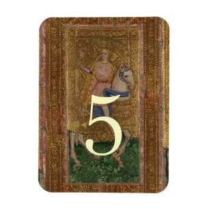 Table Number Knight Mediaeval Renaissance wedding Magnet