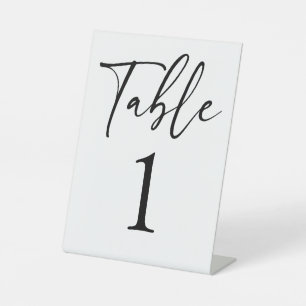 Table number minimalist pedestal sign