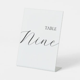 Table Number Nine Pedestal Sign