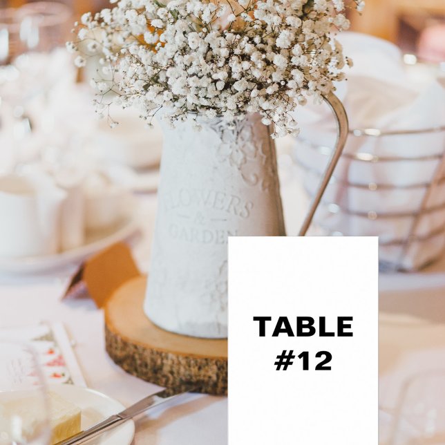Table Number Party and Reception Card (Creator Uploaded)