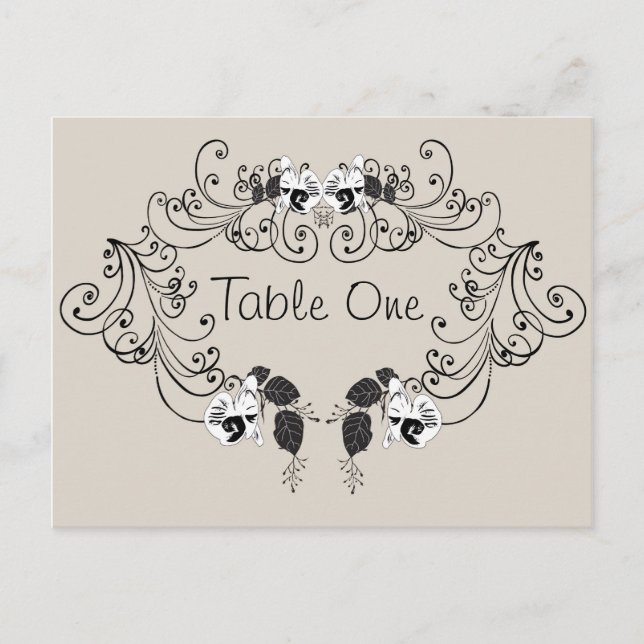 Table number Postcard (Front)