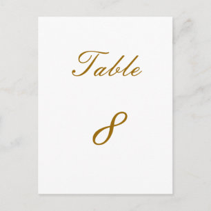 Table Number Postcard