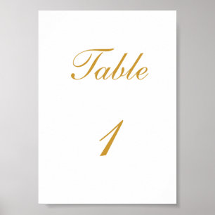 Table Number Poster