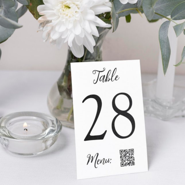 Table Number QR Code Menu Wedding (Creator Uploaded)