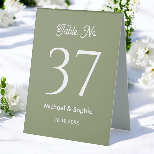 Table Number Sage Green Wedding (Creator Uploaded)