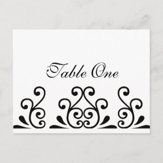 Table Number Scroll Postcard