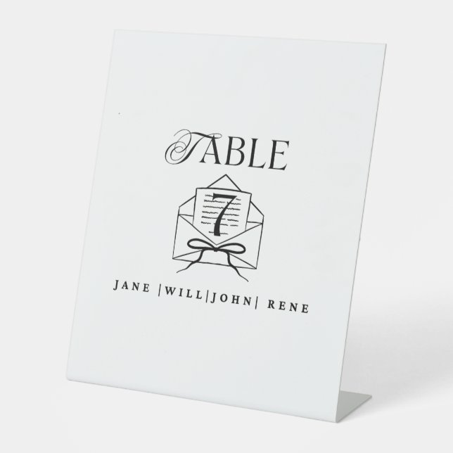  Table Number Sign – Wedding & Event Décor (Front)