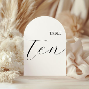 Table Number Ten Card