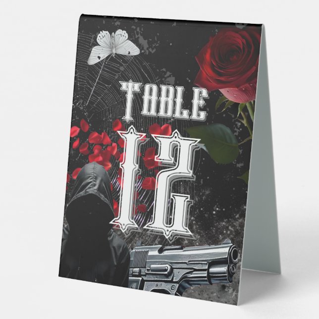 Table Number Tent Card Haunting Adeline Zade Meado (Back)