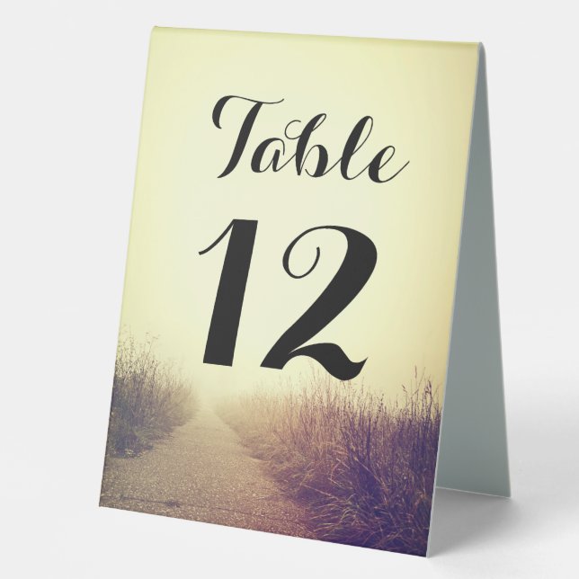 Table Number Tent Card Sunrise Pathway Walkway Pat (Front)