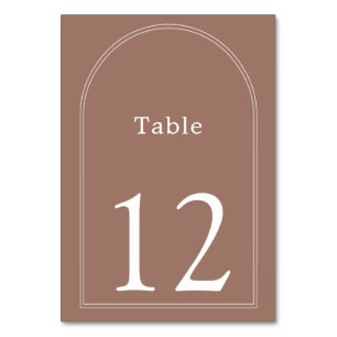 Table number terracotta arch