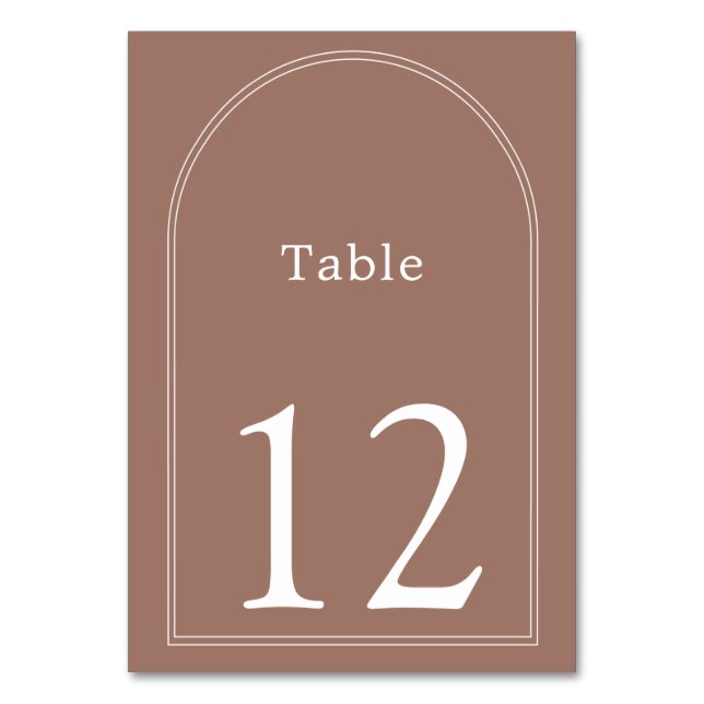 Table number terracotta arch (Front)