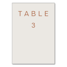 Table number three