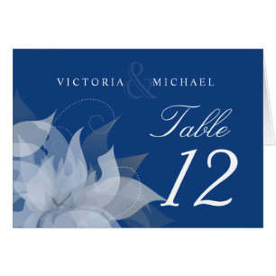 Table Number Wedding Abstract Floral Fold-over