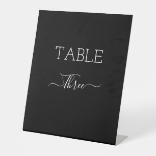 Table Number Wedding Seating Assignment Template Pedestal Sign
