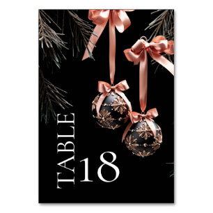 TABLE NUMBER   Winter Pink and Onyx Baubles