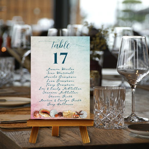 Table Number With Names List Living Seas