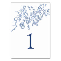 Table Number with Penobscot Bay Map