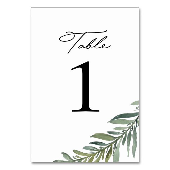 Table Numbers (Front)