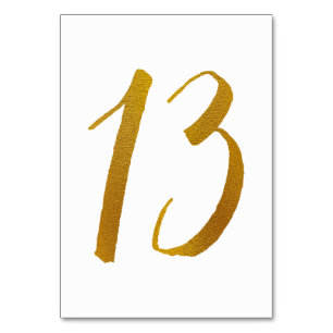 Table Numbers - Casual Brush Script Typography -13