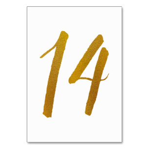 Table Numbers - Casual Brush Script Typography -14