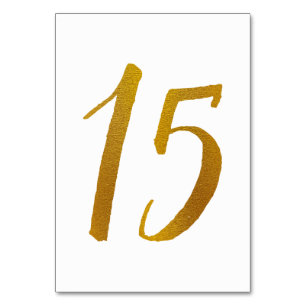 Table Numbers - Casual Brush Script Typography -15