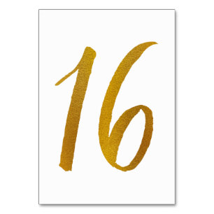 Table Numbers - Casual Brush Script Typography -16