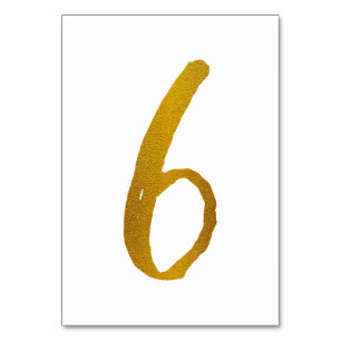 Table Numbers - Casual Brush Script Typography - 6