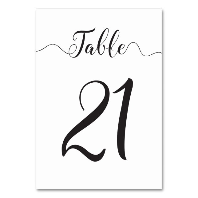 Table Numbers for Weddings (Front)