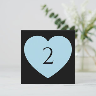 Table numbers heart border