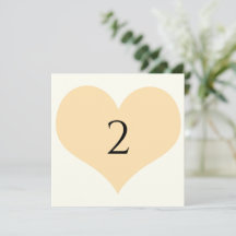 Table numbers heart border